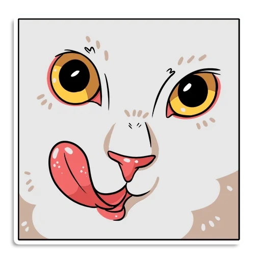 le foche, modello di naso di gatto, modello di gatto sbadigliato, gatto simulato dipinto