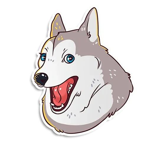 husky, cane, meme husky, emoticon husky, faccina sorridente di husky