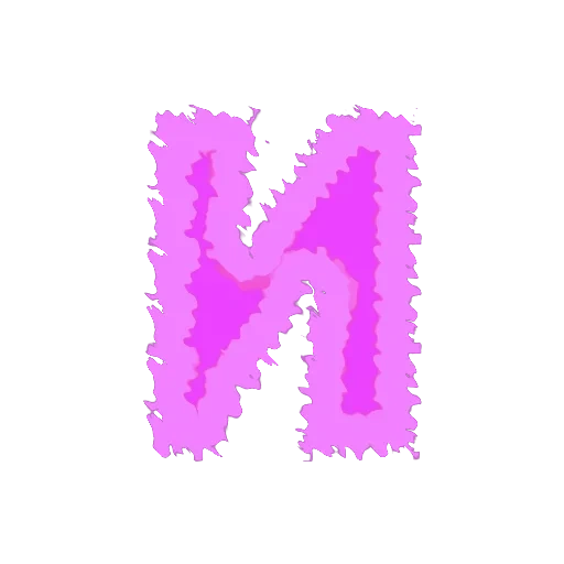 surat, huruf m, huruf merah muda, huruf m berwarna merah muda, huruf a adalah ungu