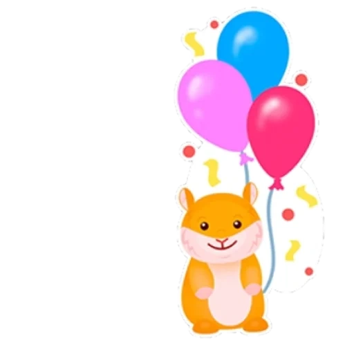 clip art, ball katze, trockene katzenbälle, der ball des eichhörnchens ist luftig, ein tiere von luftballons