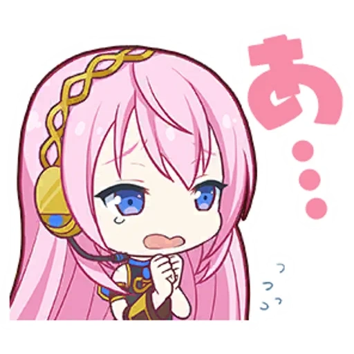 chibi, luka, gambar anime, chibi luca megurine, gadis komik bergerak