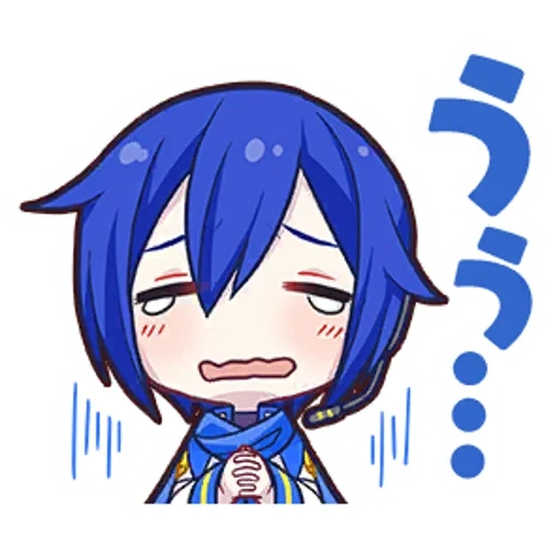 аниме, kaito, kaito vocaloid, персонажи аниме, project sekai stamps