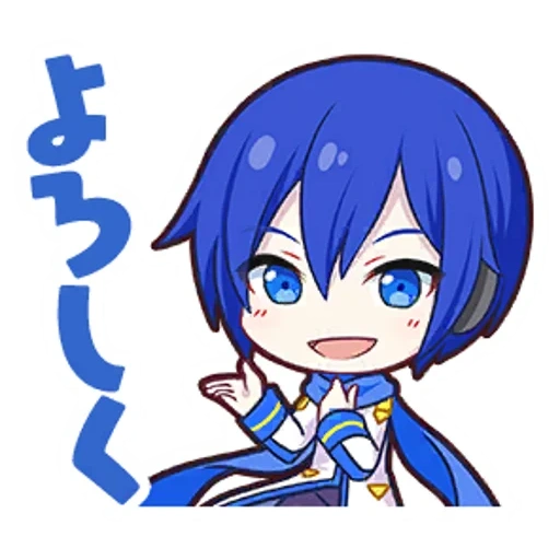 kaito, kaito chibi, kaito sakei chibi, kaito vocaloid chibi, projekt sekai briefmarken