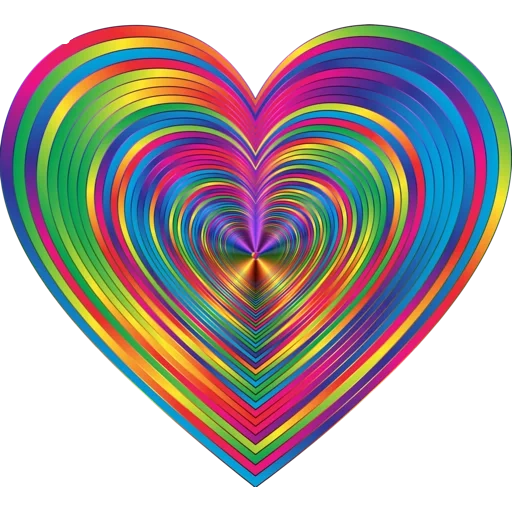 heart-shaped rainbow, color heart, rainbow heart, heart-shaped multicolored, colorful heart shape