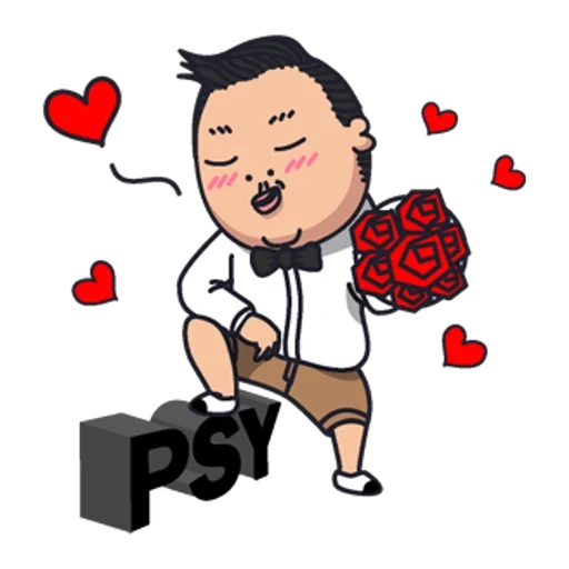 psy, psai, gangnam style, le méchant garçon du dessin animé