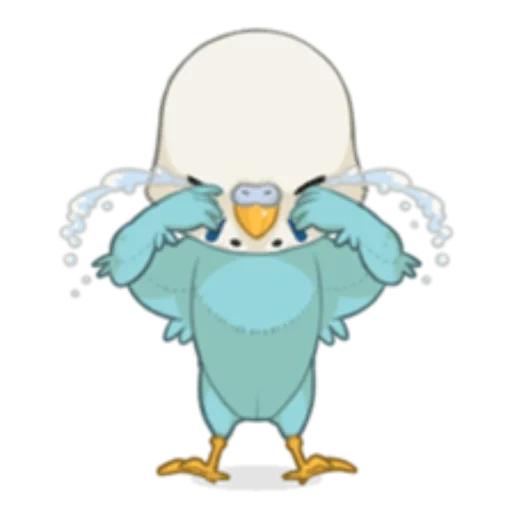 bebek, penguin, seagull, lovely birdie, kartun bebek biru