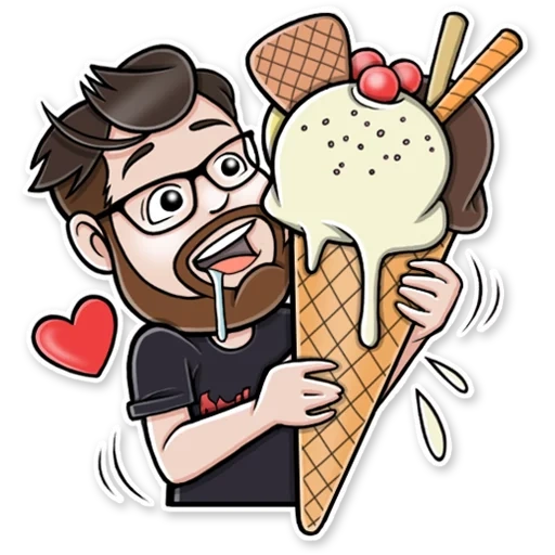 emoji, développeur, croquis de crème glacée