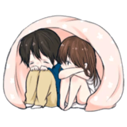 anime, figure, couples mignons d'anime, anime mignon patterns, lovely toco japanese cawai its love