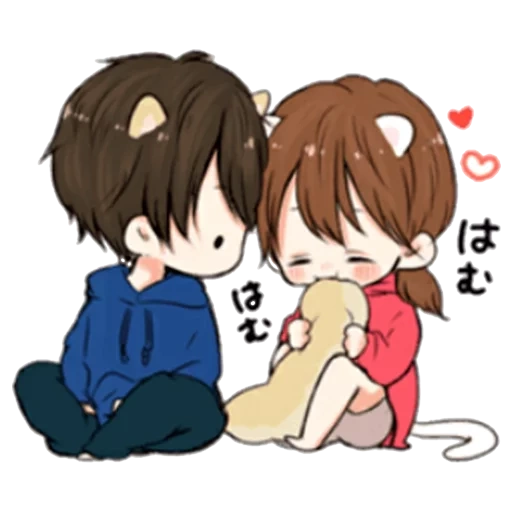 la figura, anime carino, adorabile coppia anime, it's love 7 by toco, carino toco japan cawai its amore
