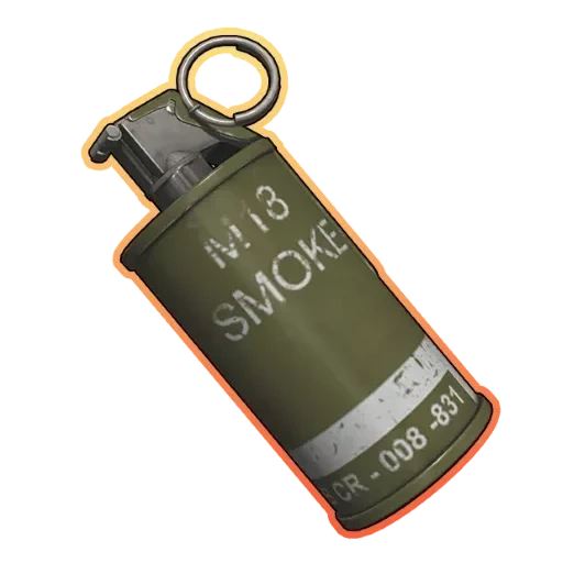 grenade fumée m18, grenade fumée m15, grenade fumée de pubg, grenade fumée pabg, grenade fumée de pubg