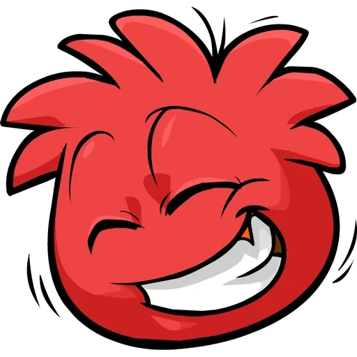 puffle, puffle red, puffle game, evil smiley with teeth, club penguin smile