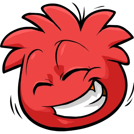 puffle, puffle red, pufffe game, smiley malvagio con i denti, sorrisi di pinguini del club