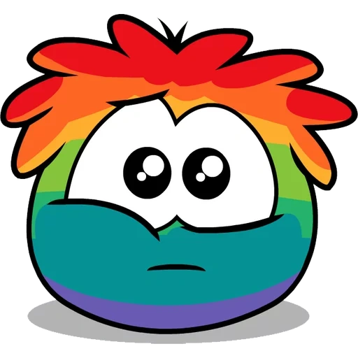 club penguin, puffle de arcoiris, bafe de pingüino, club pingüino bocanado, puffle puffle puffle club