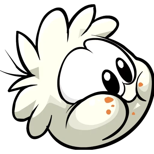 puffle, puffle white, whitey puffle, puffle plush white, club penguin white puffle