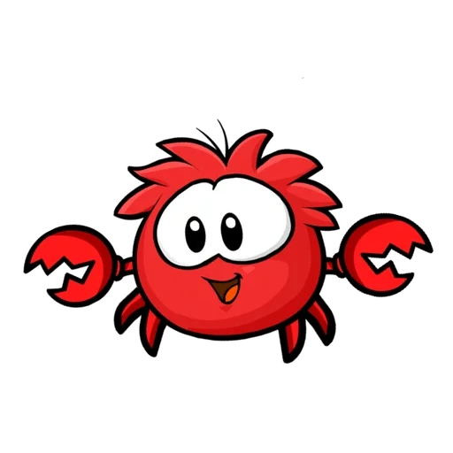 souffler, crabe sprite, emoji à cocher de crabe, pingouin clipart, club club crab