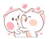 a pair, lovely pattern, a sweet couple, marshmallow couple, cute patterns are cute