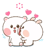modello carino, tuagom puffy bear, marshmallow couple, simpatica figura di chibi, carino kawai pittura