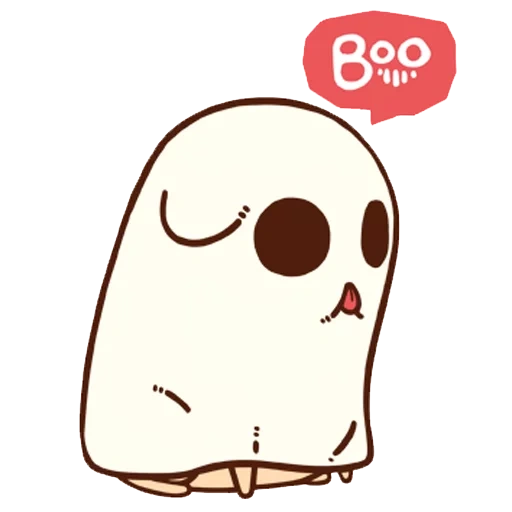 desenho fantasma, ghost buu, fantasma fofo, bom trazer, kawaii briefing