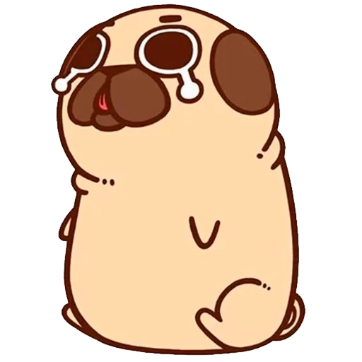 pug, kawaii pomps, mops são fofos, pugs esboços, kawai mops puglie