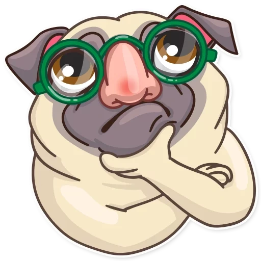 perros, poder pug pug, caricatura de pug, potencia de la bomba vasapp