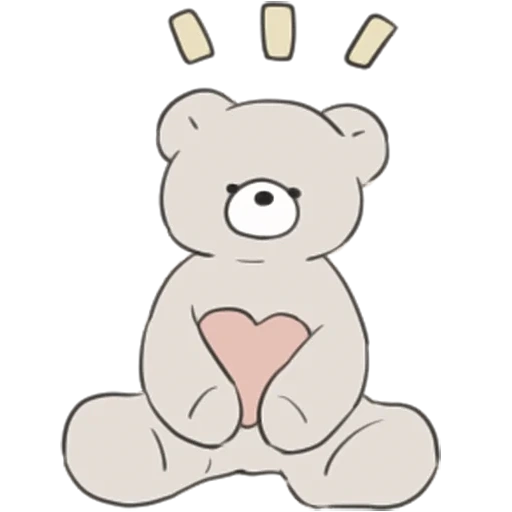 little bear, little bear, little bear heart, cute little bear, sketch of little bear