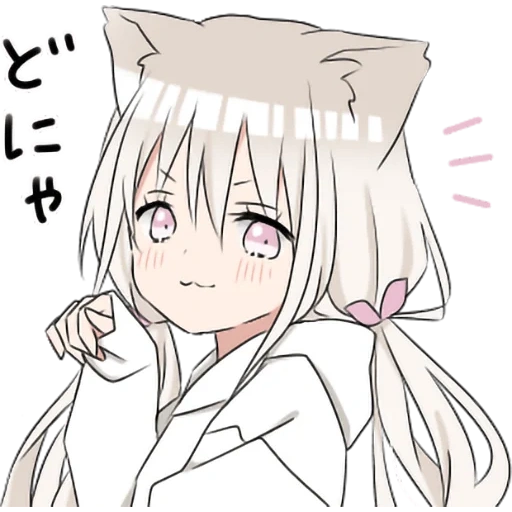 tage der inneren medizin, anime neko, anime art, skizzen, anime white neco