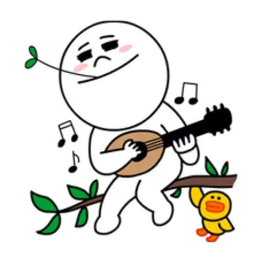 guitarist, play the guitar, line friends, play the guitar, music picture