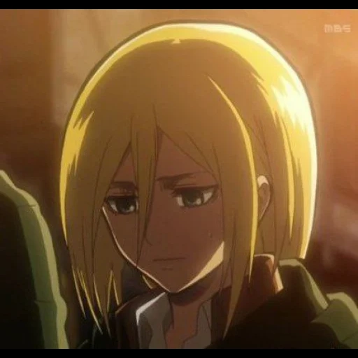 annie leonhart, ataque dos titãs, titãs ataque de titãs, titãs de ataque de crystra lenz, ataque de annie titani 1 temporada