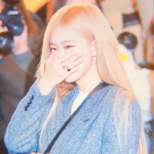 junge frau, schwarzrosa, rose blackpink, blackpink rosé, park chaseouung