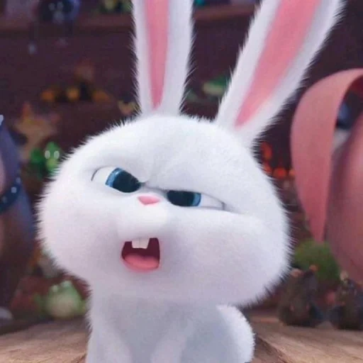 hare do mal, rabbit irritado, bola de neve de coelho, última vida de coelho doméstico, rabbit snowball last life of pets 1