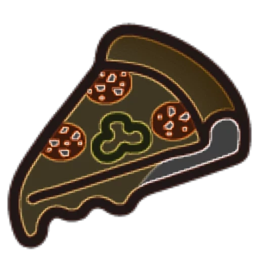pizza, insignia de pizza, icono de pizza, pizza sonriente, insignia de pizza domino