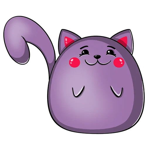 gatto, nyashny, viola, violet cat