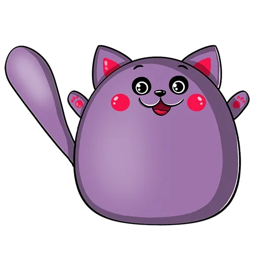 пушин кэт, фиолетовые, фиолетовый кот
