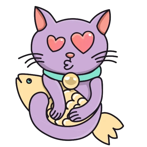 purple cat, lavender cat, purple cat, cat badger purple, sticker purple seal