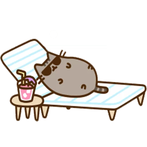 пушин, кот пушин, пушин кэт, pusheen cat, кот пушин лето