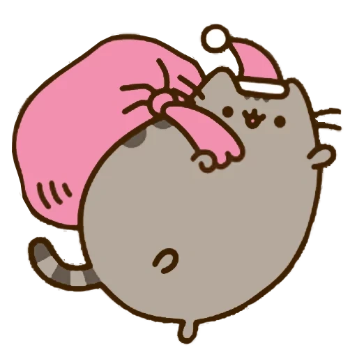 пушин, пушин кот, pusheen cat, пушин кэт санта, пушин кэт рождество