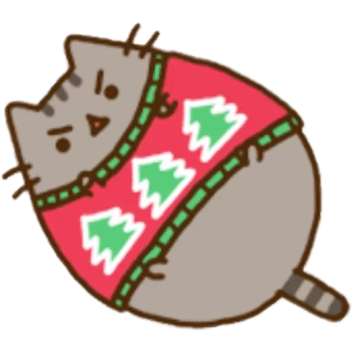 пушин, пушин кэт, pusheen the cat, пушин кэт новый год