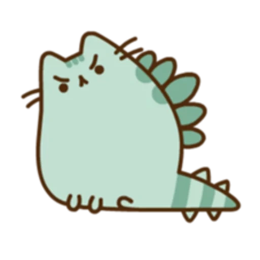 gatto di pusin, gatto di pusin, dinosauro pushen, pusheen the cat, dinosauro gatto pushen