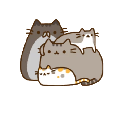 katze pushin, pushin kat, pusheen cat, pushin ze kat, katze schiebt seine freunde