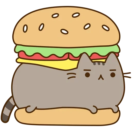 pushin de gato, la hamburguesa de empuje de gato, la hamburguesa de empuje de gato, pushin kat burger, comida rápida empujando kat