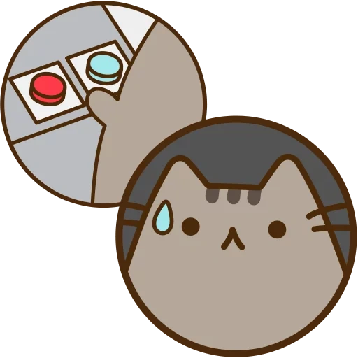 pushen, pussin cat, general god cat, a unique badge