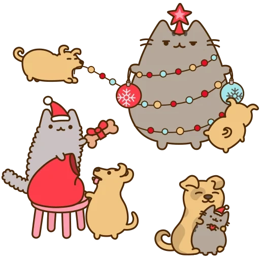 pushin, pusing kucing, pushenze cat, pusing cat christmas, tahun baru pusing kucing