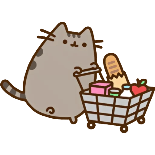 pushin, pushin kat, pusheen cat, pushin ze kat