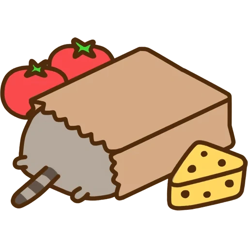 pusheen cat, gambar pushin, pizza pushin kat, gambar kawaii yang lucu, gambar bulu yang indah