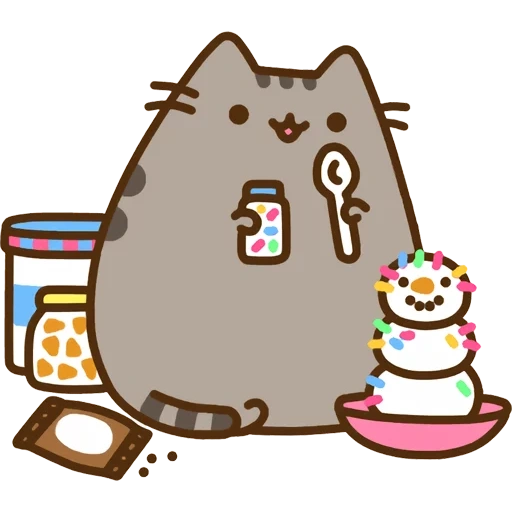 pushin kucing, pushin kat, pusheen cat, pusheen cat, cat pushin cat pushin