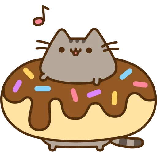 cat pushin, pushin kat, pusheen cat, pushin ze kat, pushin donut