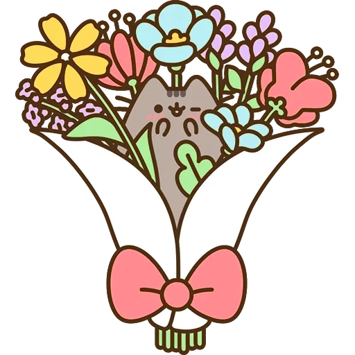 flor pequena, pintura fofa de kawai, esboço de flor fofa, padrão de flor fofa, esboço de flor fofa