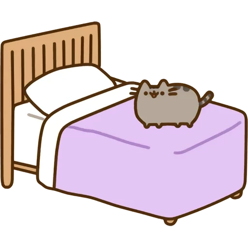 pusheen, pusheen cat, pusheen cat, pushin kat bed, the bed of pushin's bed