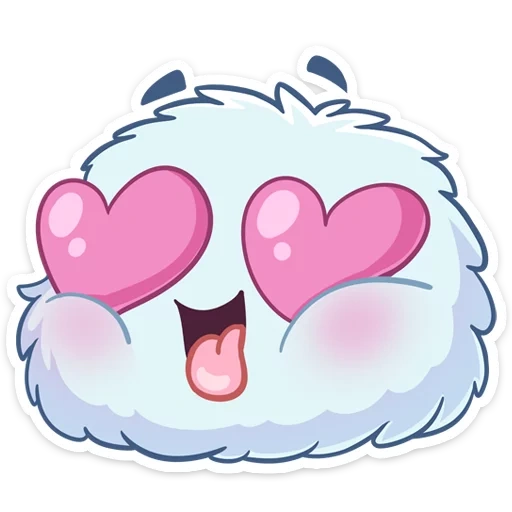 fluffy stickers, stickers of tenthograms of fluffy, stickers cloud, stickers fluffa, styles lovely