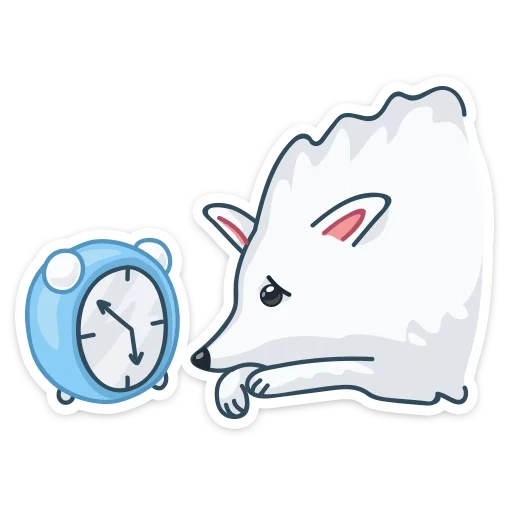 pelusa, vkontakte pelusa, dibujo de despertador, dibujo de reloj de alarma lindo